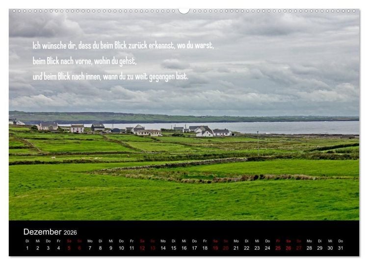 Produktbild: Irland - Irische Segensw&uuml;nsche (Wandkalender 2026 DIN A2 quer), CALVENDO Monatskalender