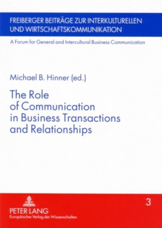 Produktbild: The Role of Communication in Business Transactions and Relationships