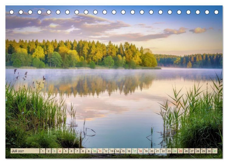 Produktbild: Mecklenburger - Seen (Tischkalender 2027 DIN A5 quer), CALVENDO Monatskalender