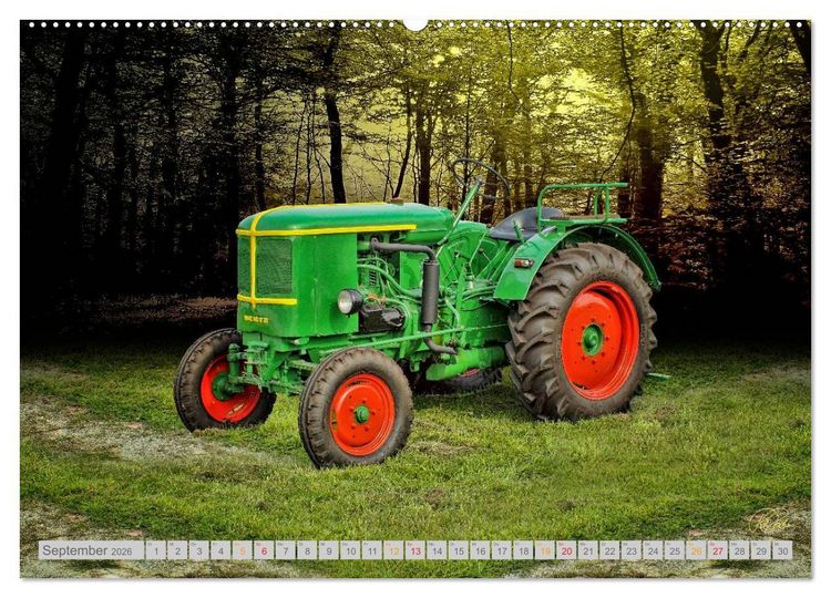 Produktbild: Oldtimer Sch&auml;tze. Ein Traktoren-Kalender (hochwertiger Premium Wandkalender 2026 DIN A2 quer), Kunstdruck in Hochglanz