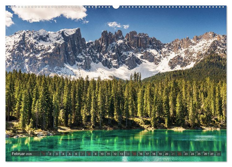 Produktbild: Dolomiten - Traumhafte Berglandschaften (hochwertiger Premium Wandkalender 2026 DIN A2 quer), Kunstdruck in Hochglanz