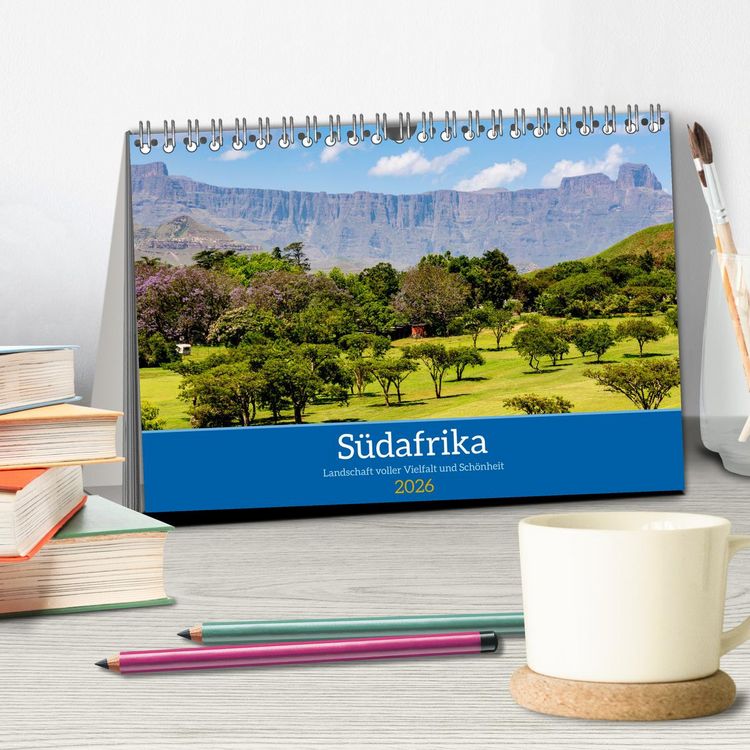 Produktbild: S&uuml;dafrika - Landschaft voller Vielfalt und Sch&ouml;nheit (Tischkalender 2026 DIN A5 quer), CALVENDO Monatskalender