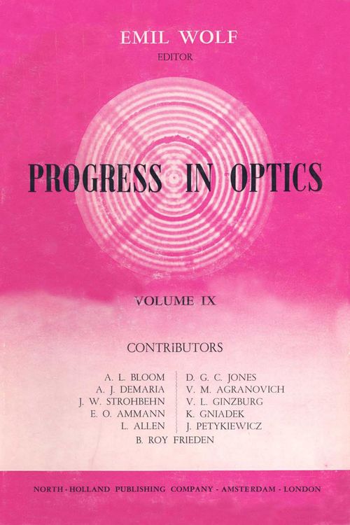 Produktbild: Progress in Optics