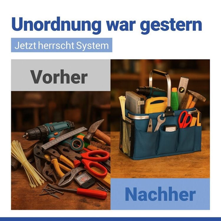 Produktbild: Universal Outdoor Korb 37 L, Blau, variable Inneneinteilung dank Klettfixierung