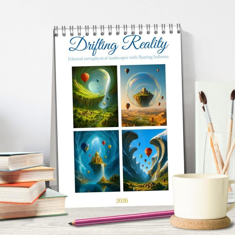 Produktbild: Drifting Reality (Desk Calendar 2026 DIN A5 portrait), CALVENDO 12 Month DeskCalendar