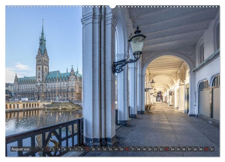Produktbild: Hamburg - Die Weltstadt an der Waterkant (hochwertiger Premium Wandkalender 2026 DIN A2 quer), Kunstdruck in Hochglanz