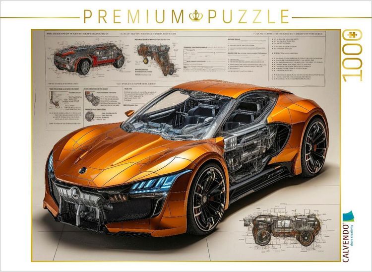 Produktbild: CALVENDO Puzzle Sportwagen | 1000 Teile Lege-Gr&ouml;&szlig;e 64x48cm Foto-Puzzle f&uuml;r gl&uuml;ckliche Stunden