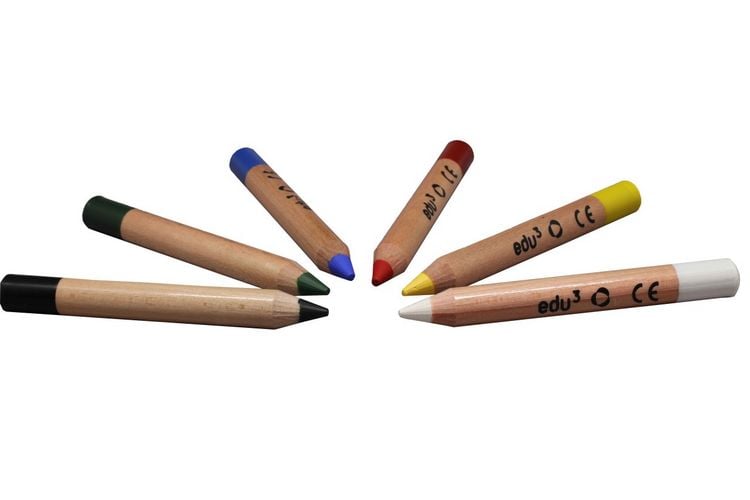 Produktbild: edu&sup3; Schminkstifte Basic rund, 6er Set