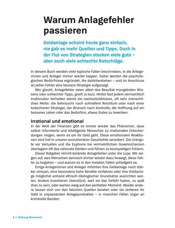 Produktbild: Die gr&ouml;&szlig;ten Anlagefehler und wie man sie vermeidet