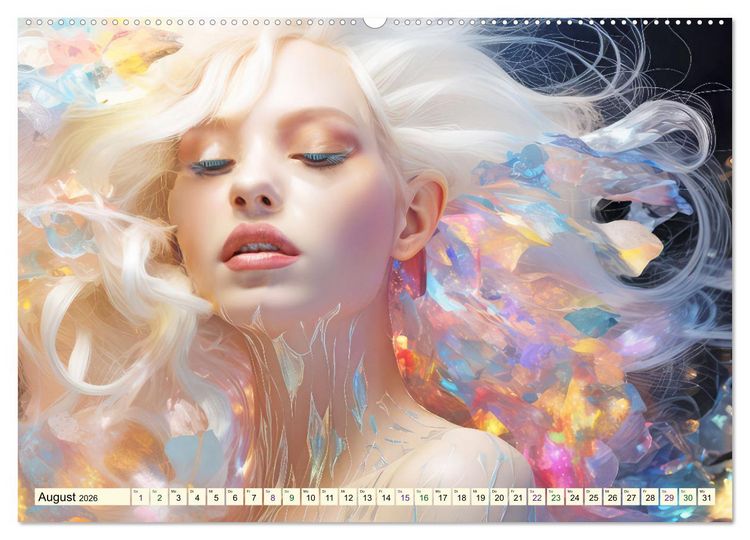 Produktbild: Haarpracht - KI-Bilder (Wandkalender 2026 DIN A2 quer), CALVENDO Monatskalender