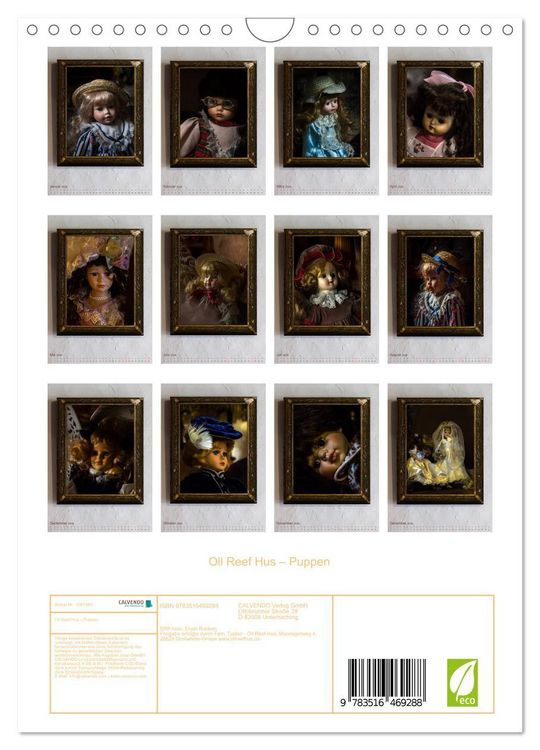 Produktbild: Oll Reef Hus &ndash; Puppen (Wandkalender 2026 DIN A4 hoch), CALVENDO Monatskalender