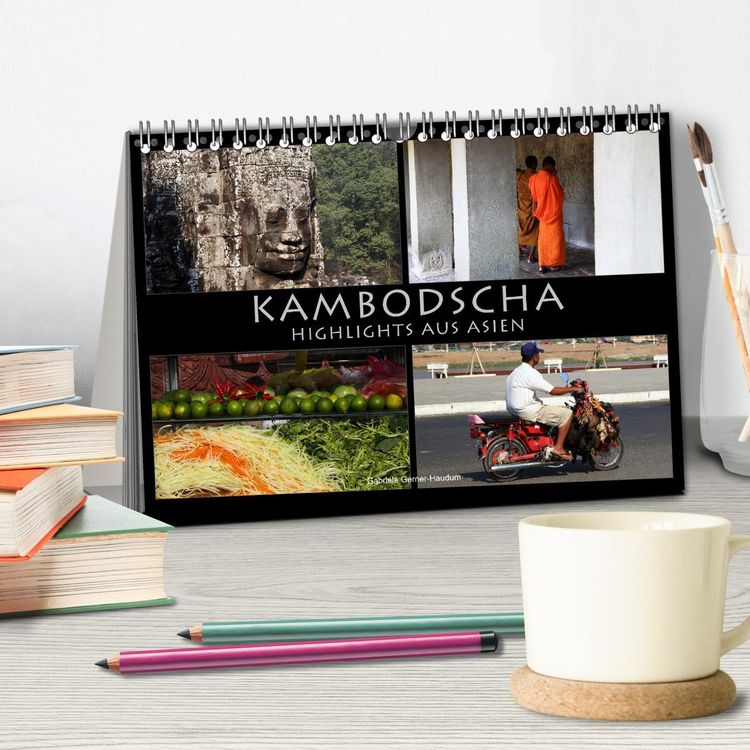 Produktbild: Kambodscha - Highlights aus Asien 2026 (Tischkalender 2026 DIN A5 quer), CALVENDO Monatskalender