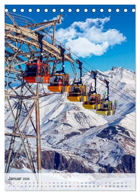 Produktbild: Nervenkitzel Seilbahn (Tischkalender 2026 DIN A5 hoch), CALVENDO Monatskalender