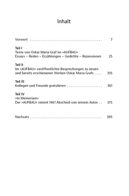 Produktbild: Texte f&uuml;r den New Yorker AUFBAU