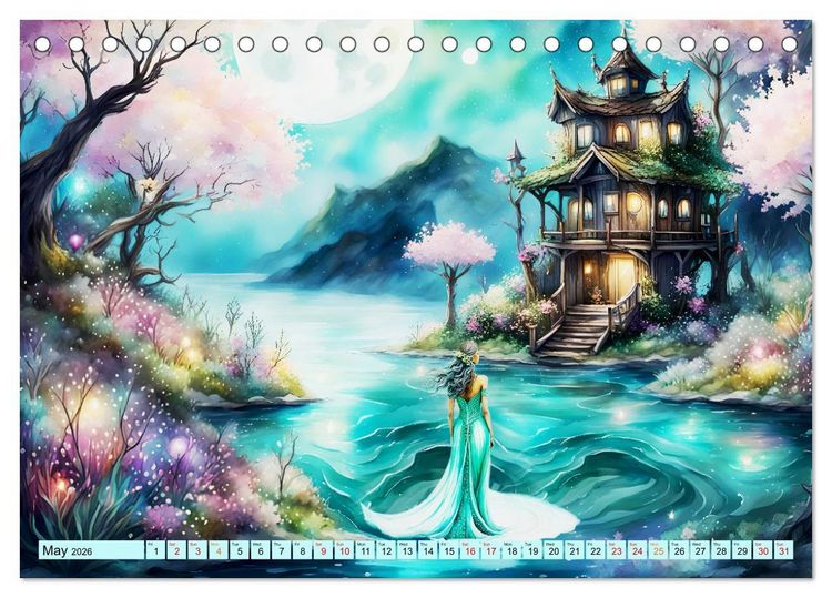 Produktbild: Enchantress of nature (Desk Calendar 2026 DIN A5 landscape), CALVENDO 12 Month DeskCalendar