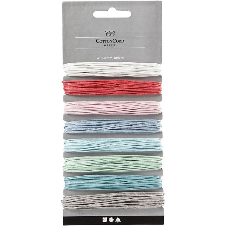Produktbild: Creativ Company Baumwollband, Dicke 1 mm, Sortierte Farben, 8 x 5 m
