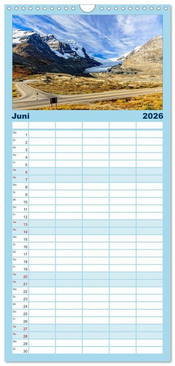 Produktbild: Familienplaner 2026 - West-Kanada mit 5 Spalten (Wandkalender, 21 x 45 cm) CALVENDO