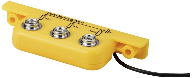 Produktbild: TRU COMPONENTS TC-12277208 Erdungsstecker 3x 10 mm Druckknopf-Anschluss, gewinkelte Form mit Kabel 1 St.
