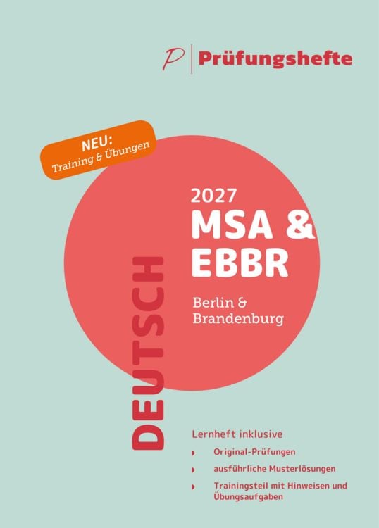 Produktbild: Pr&uuml;fungsheft MSA und eBBR 2027 Berlin/Brandenburg &ndash; Deutsch