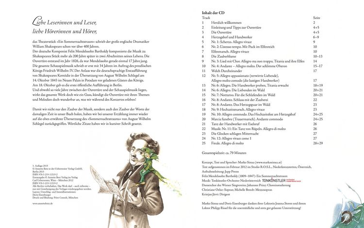 Produktbild: Ein Sommernachtstraum (Das musikalische Bilderbuch mit CD und zum Streamen)