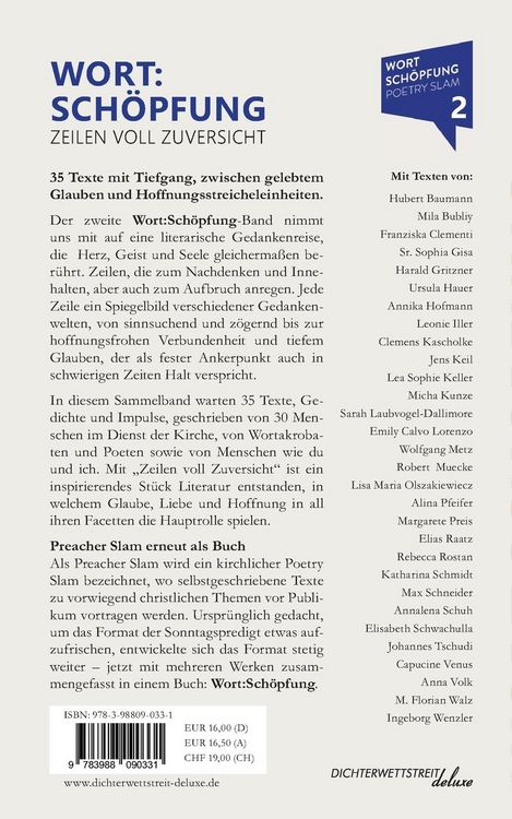 Produktbild: Wort:Sch&ouml;pfung - Zeilen voll Zuversicht