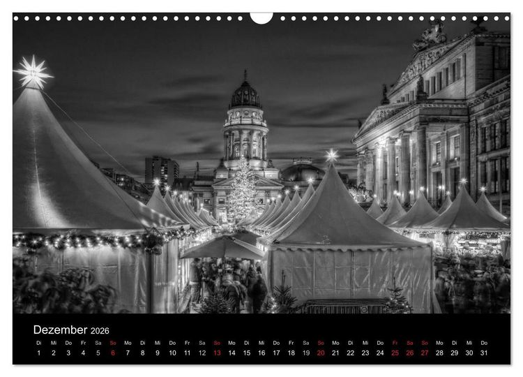 Produktbild: Berlin Monochrome (Wandkalender 2026 DIN A3 quer), CALVENDO Monatskalender