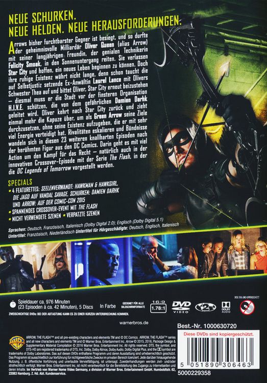 Produktbild: Arrow - Staffel 4 [5 DVDs]