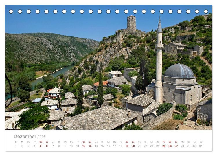Produktbild: Kreuz und quer durch Bosnien-Herzegowina (Tischkalender 2026 DIN A5 quer), CALVENDO Monatskalender