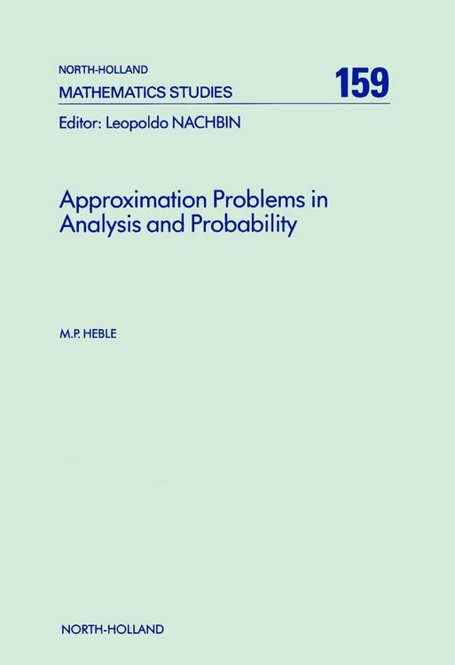 Produktbild: Approximation Problems in Analysis and Probability