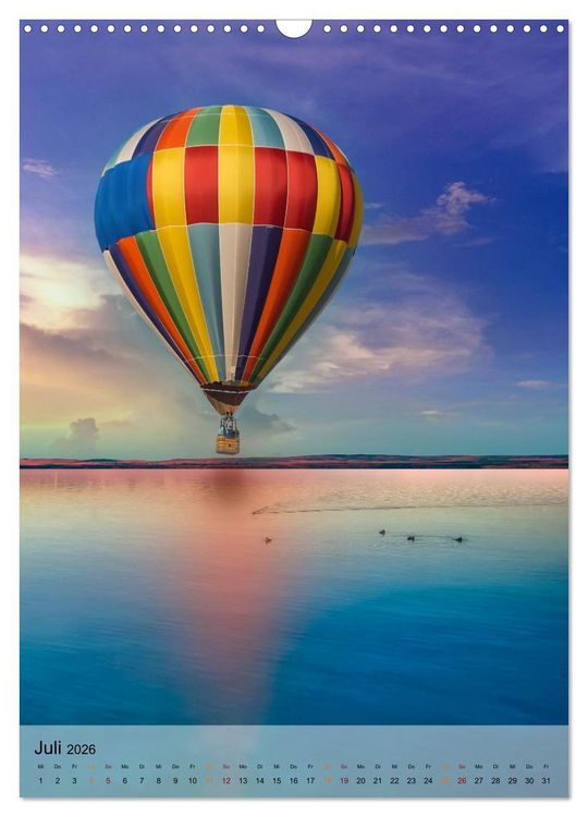 Produktbild: Ballon fahren - mein Traum (Wandkalender 2026 DIN A3 hoch), CALVENDO Monatskalender