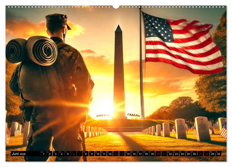 Produktbild: USA - Der amerikanische Geist (hochwertiger Premium Wandkalender 2026 DIN A2 quer), Kunstdruck in Hochglanz