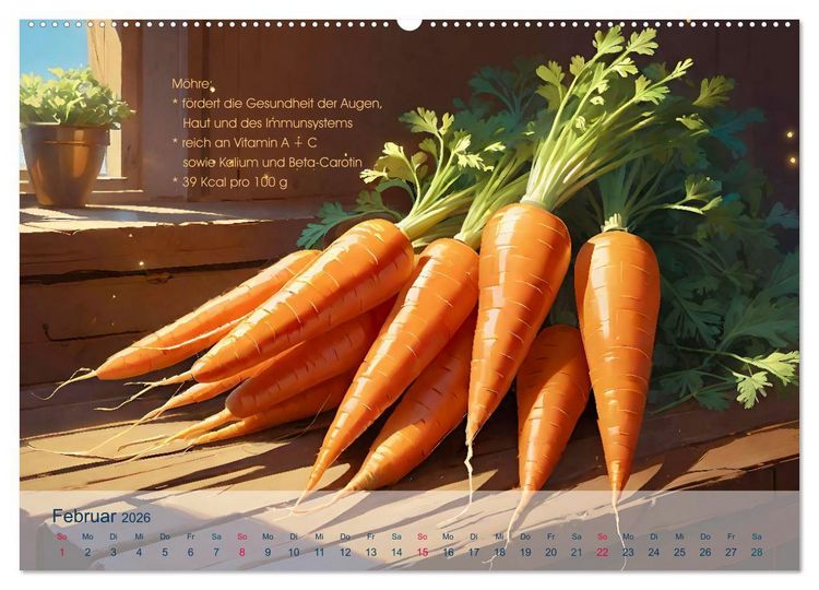 Produktbild: Low Carb Obst und Gem&uuml;se (hochwertiger Premium Wandkalender 2026 DIN A2 quer), Kunstdruck in Hochglanz