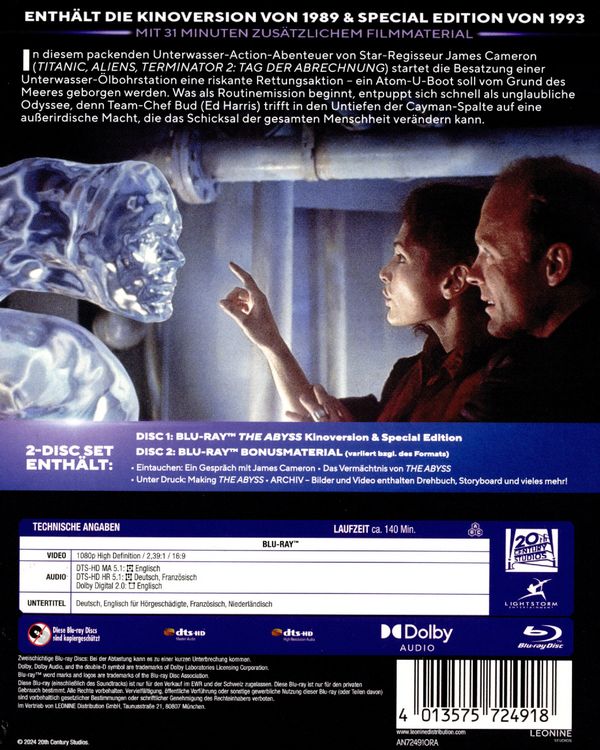 Produktbild: Abyss - Abgrund des Todes (+ Bonus-Blu-ray)