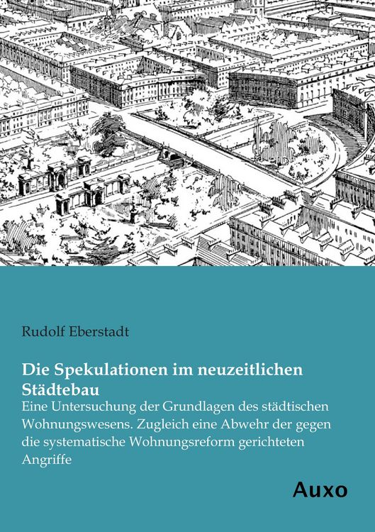 Produktbild: Die Spekulationen im neuzeitlichen St&auml;dtebau