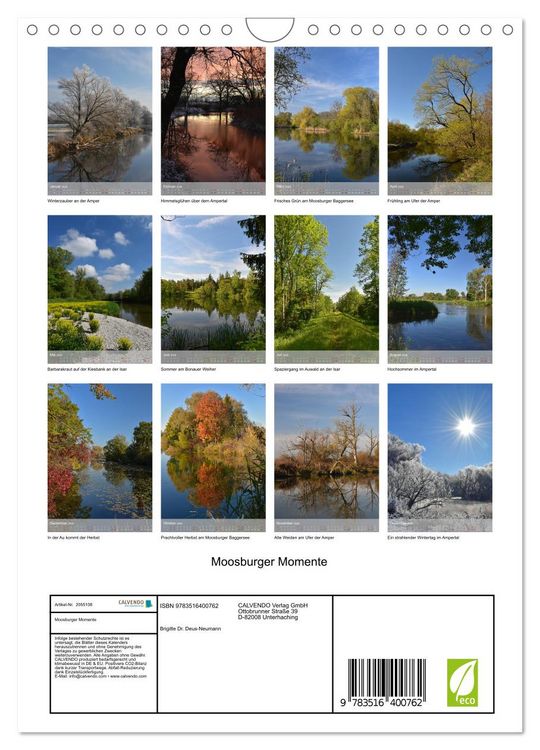 Produktbild: Moosburger Momente (Wandkalender 2026 DIN A4 hoch), CALVENDO Monatskalender