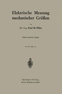 Produktbild: Elektrische Messung mechanischer Gr&ouml;&szlig;en