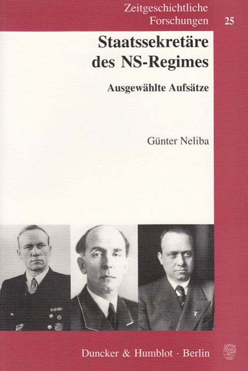 Produktbild: Staatssekret&auml;re des NS-Regimes.
