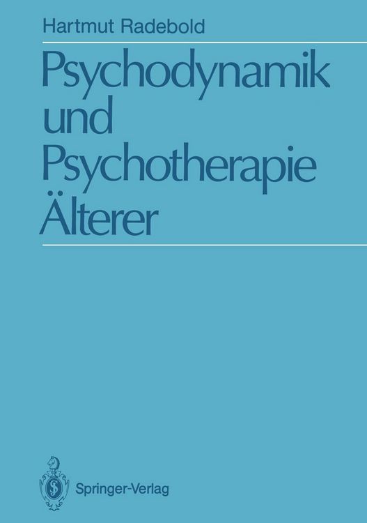 Produktbild: Psychodynamik und Psychotherapie &Auml;lterer