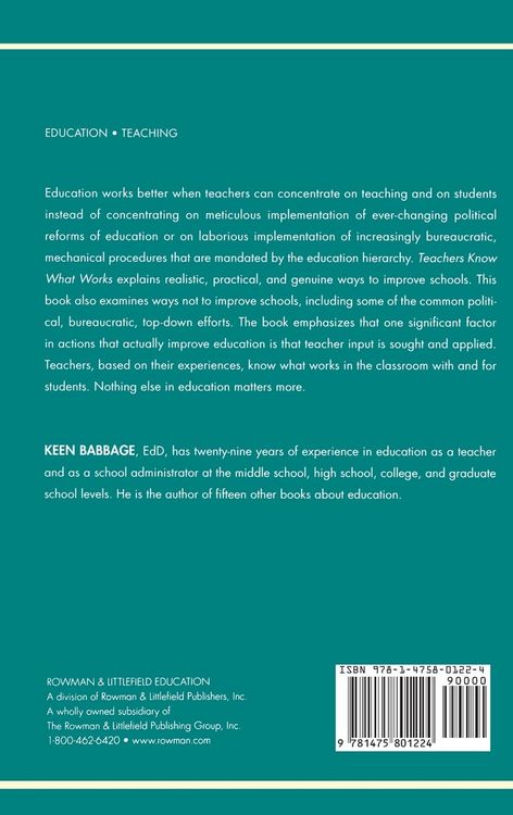 Produktbild: Teachers Know What Works