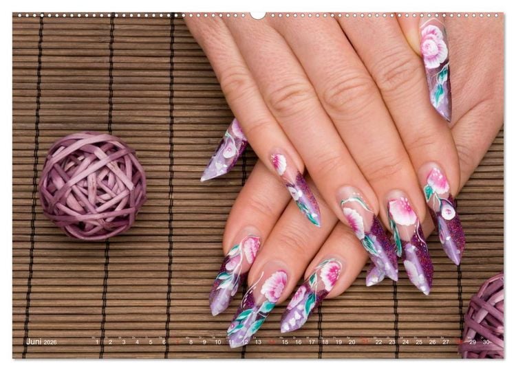 Produktbild: Verg&auml;ngliche Kunst - Nailart Episode 1 (Wandkalender 2026 DIN A2 quer), CALVENDO Monatskalender