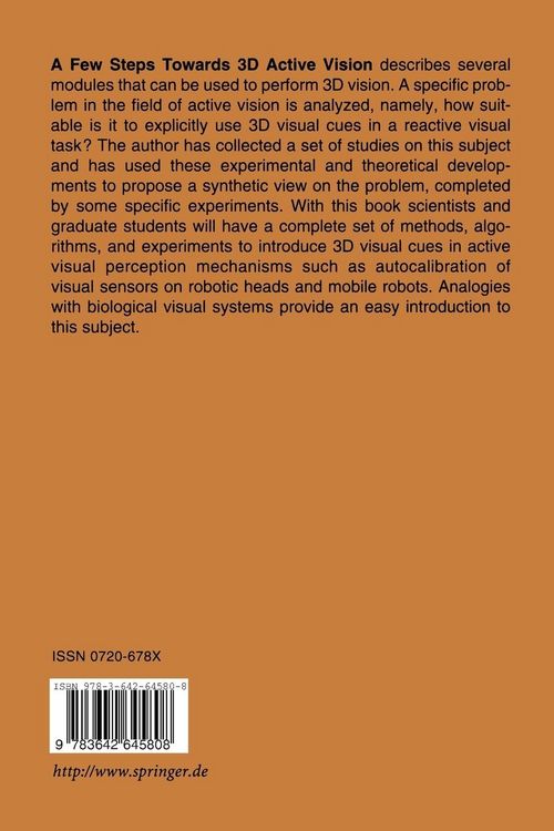 Produktbild: A Few Steps Towards 3D Active Vision