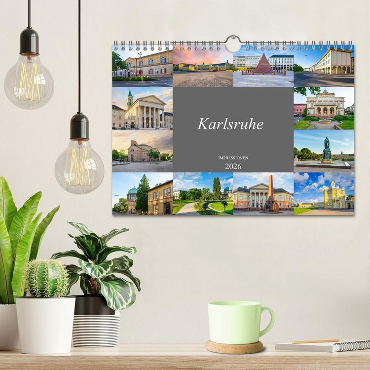Produktbild: Karlsruhe Impressionen (Wandkalender 2026 DIN A4 quer), CALVENDO Monatskalender