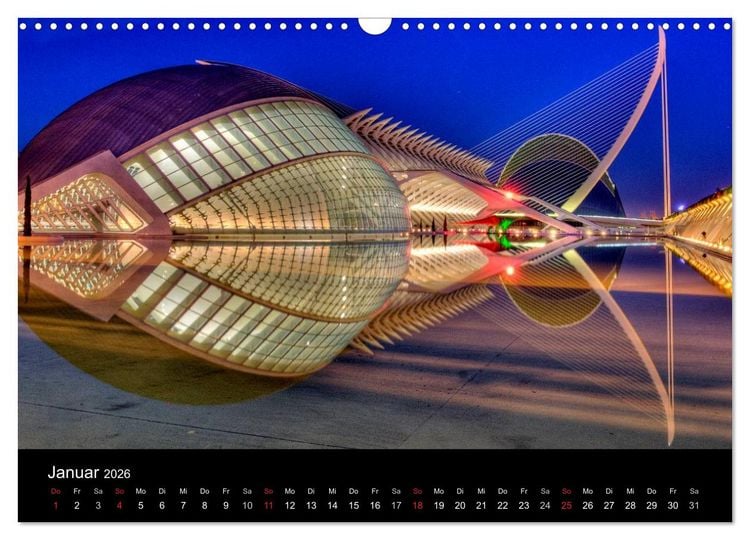 Produktbild: Moderne Architektur in Valencia (Wandkalender 2026 DIN A3 quer), CALVENDO Monatskalender