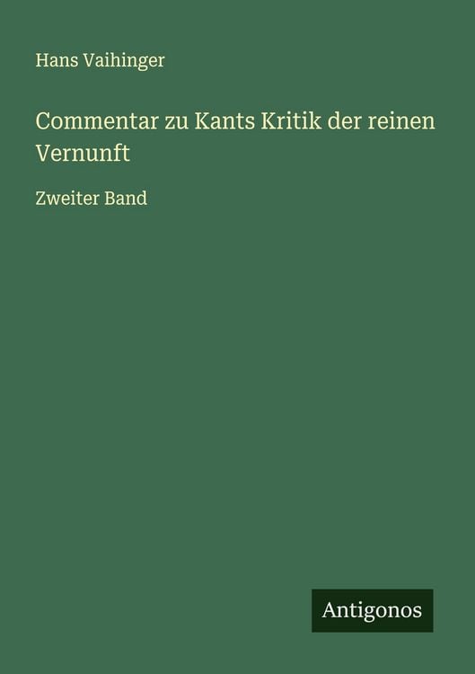 Produktbild: Commentar zu Kants Kritik der reinen Vernunft
