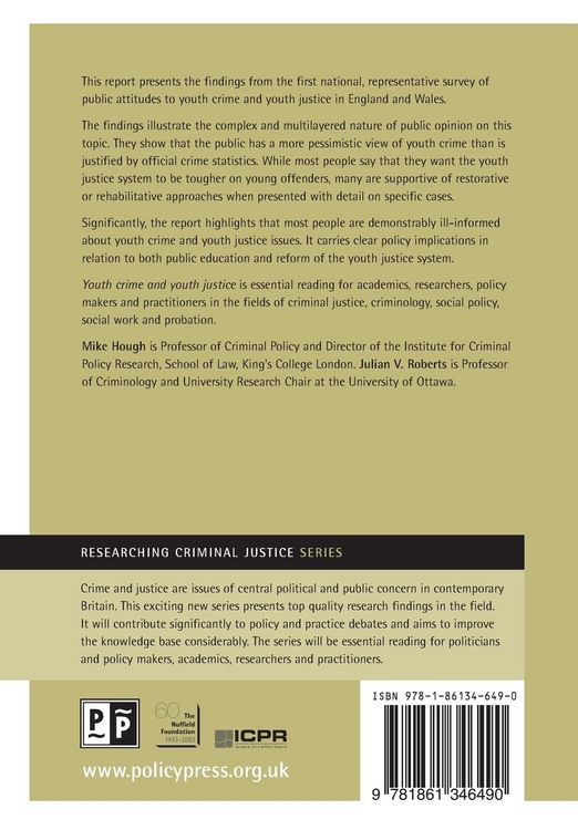 Produktbild: Youth crime and youth justice