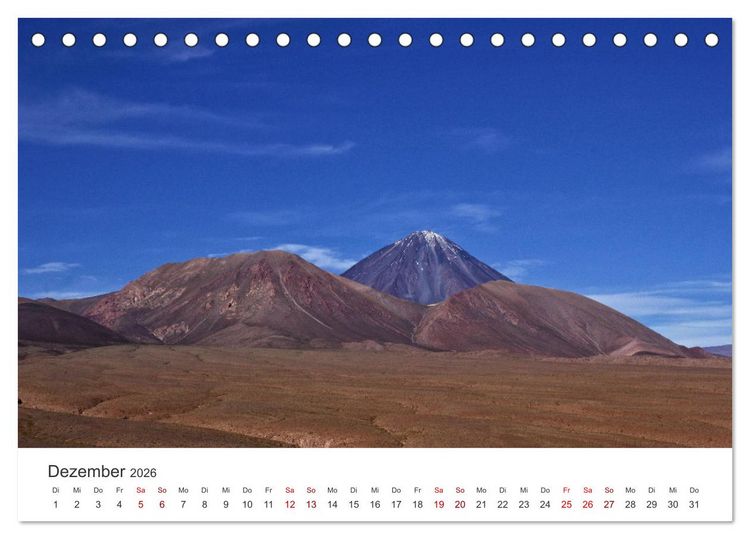 Produktbild: Vulkane - Die atemberaubendsten Motive der Feuerspucker. (Tischkalender 2026 DIN A5 quer), CALVENDO Monatskalender