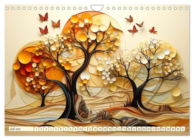 Produktbild: Baum Kunst (Wandkalender 2026 DIN A4 quer), CALVENDO Monatskalender
