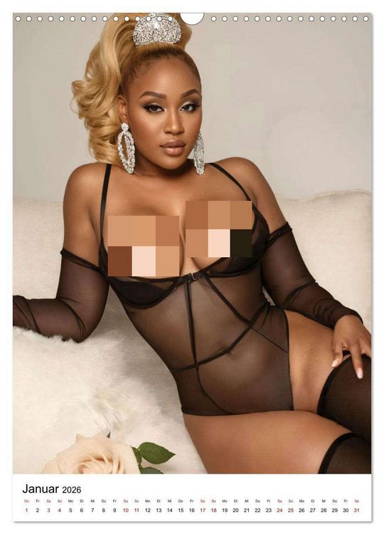 Produktbild: Busty Black - Vollbusige, exotische Frauen (Wandkalender 2026 DIN A3 hoch), CALVENDO Monatskalender
