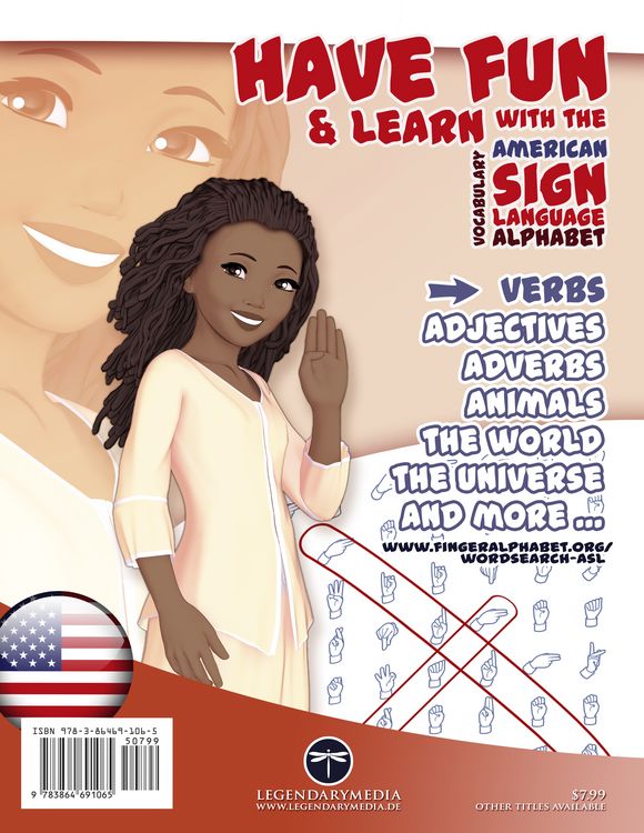 Produktbild: 36 Word Search Puzzles With The American Sign Language Alphabet &ndash; Verbs