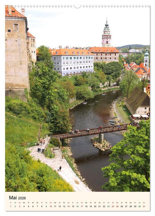 Produktbild: Krumau in Tschechien - Wundersch&ouml;nes Cesky Krumlov (Wandkalender 2026 DIN A2 hoch), CALVENDO Monatskalender